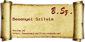 Besenyei Szilvia névjegykártya
