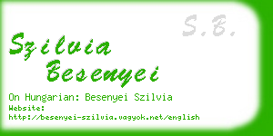 szilvia besenyei business card